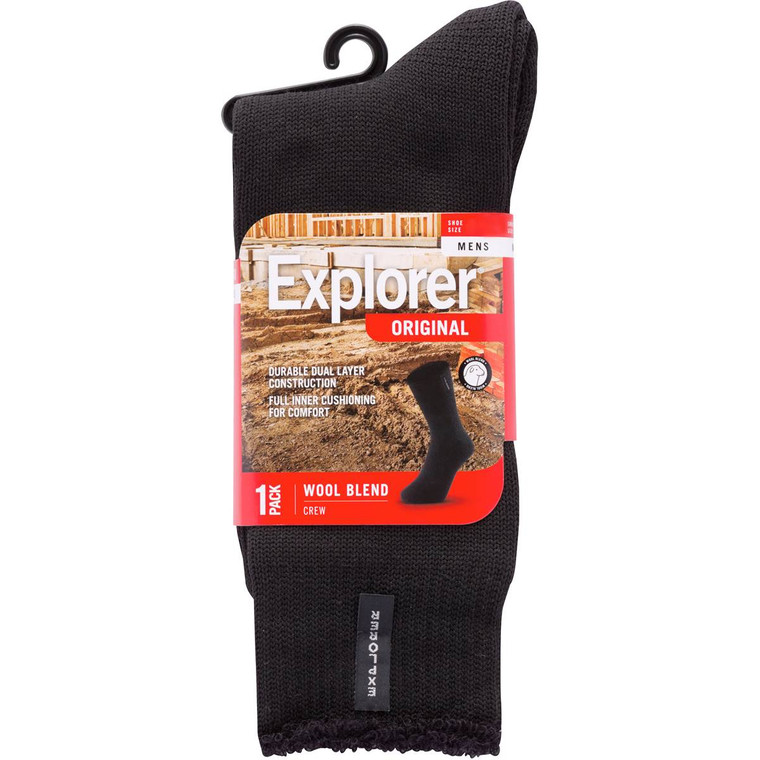 3 PACK OF Bonds Explorer Socks Mens Black Size 11-14 1pk
