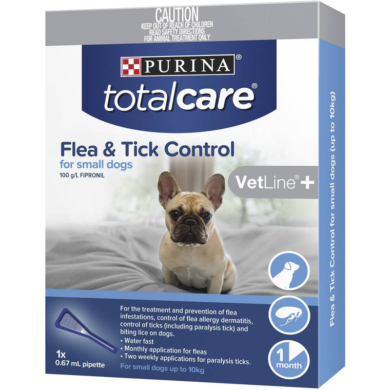 3 PACK OF Total Care Flea Control For Small Dogs
