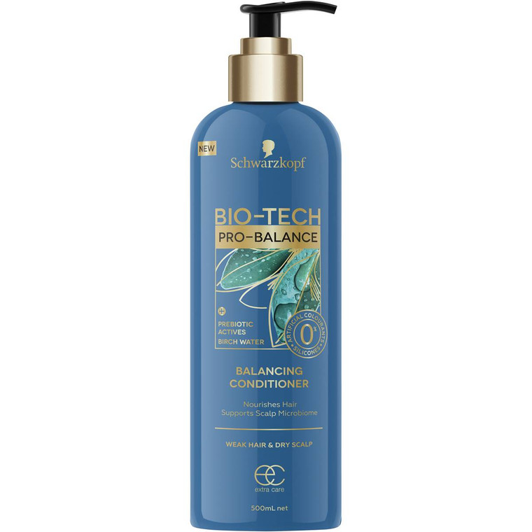 3 PACK OF Schwarzkopf Extra Care Bio Tech Pro-balance Conditioner 500ml