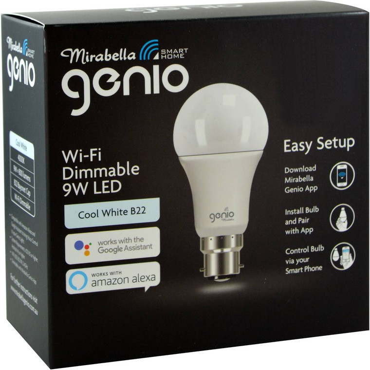 3 PACK OF Mirabella Genio Led Bc Cw 800lm