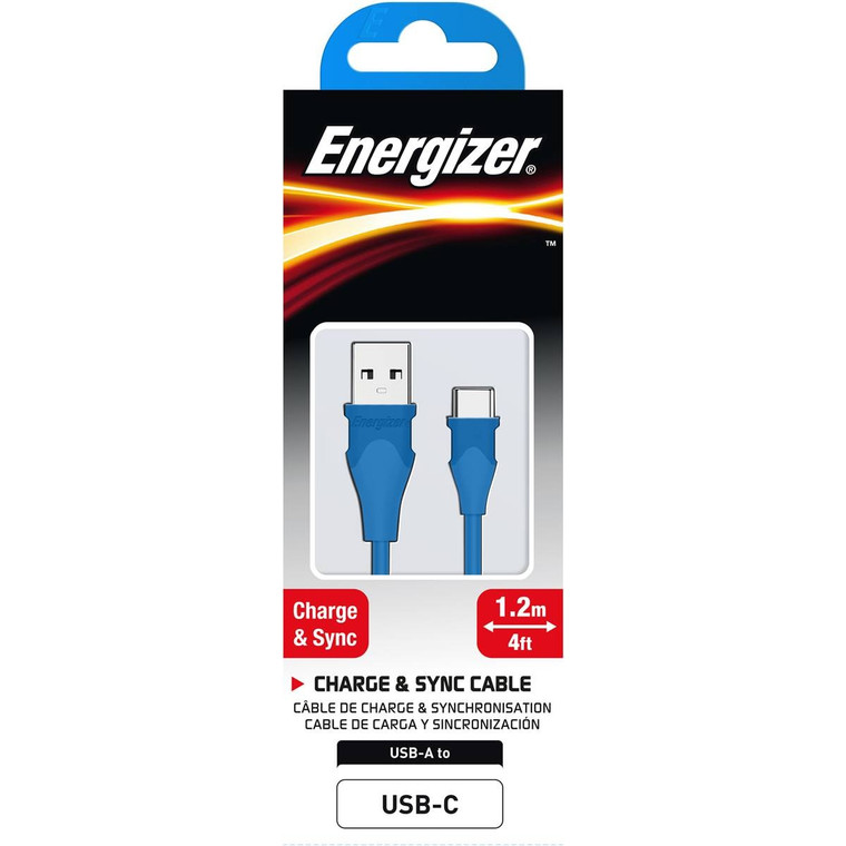 3 PACK OF Energizer Usb-c Cable Blue 1.2 Metre