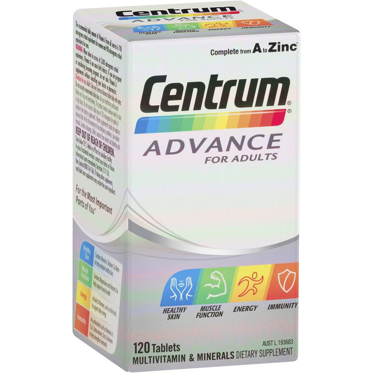 3 PACK OF Centrum Advance Multivitamin 120pk