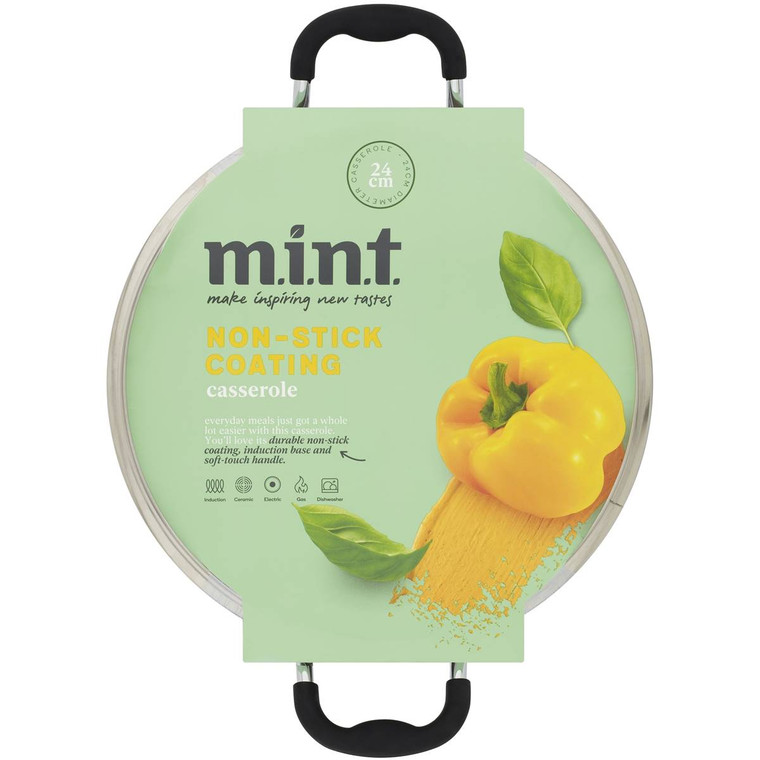 3 PACK OF Mint Non-stick Coating Casserole 24cm