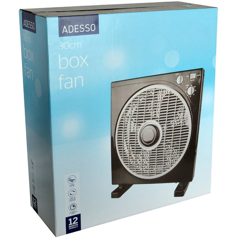 3 PACK OF Adesso Box Fan 30cm