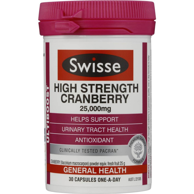 Swisse Ultiboost High Strength Cranberry Capsules 30 pack