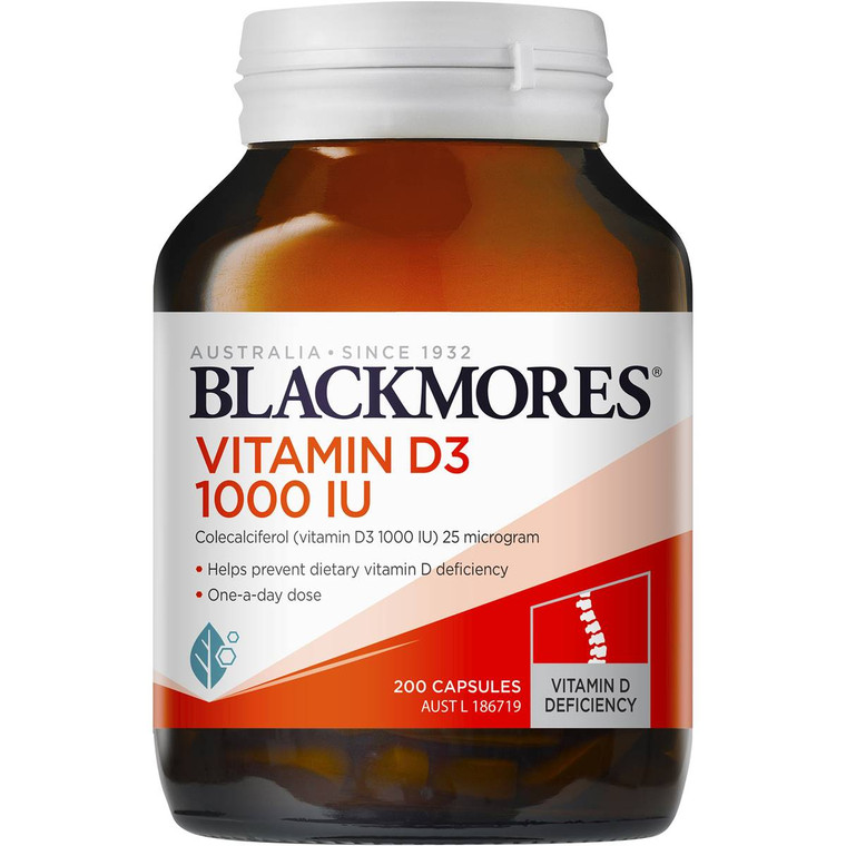 3 PACK OF Blackmores Vitamin D3 200 capsules