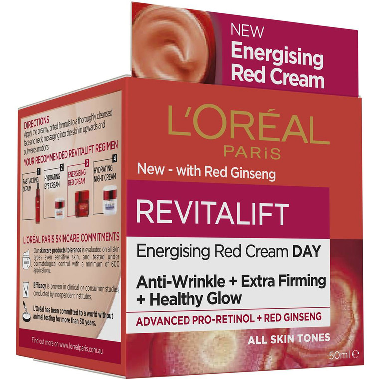 3 PACK OF L'oreal Revitalift Red Day Cream 50ml