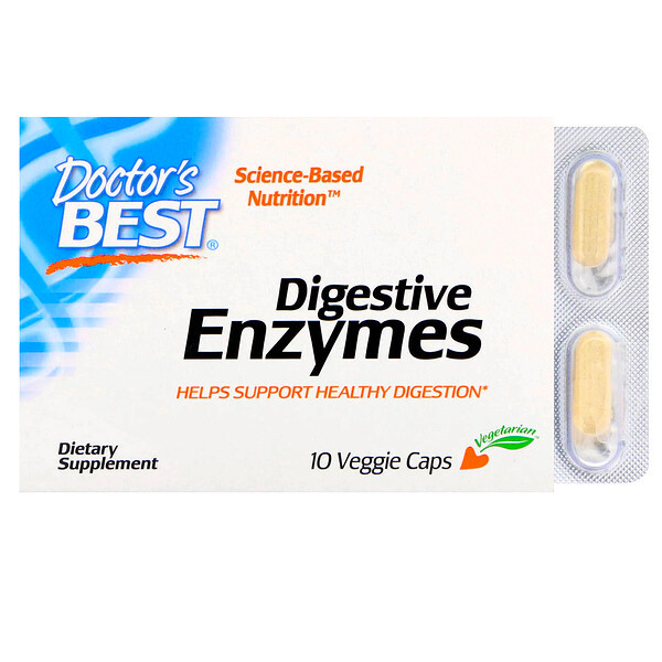<img alt="Doctors Best, Digestive Enzymes, 10 Veggie Caps" title="Doctors Best, Digestive Enzymes, 10 Veggie Caps,753950002081"