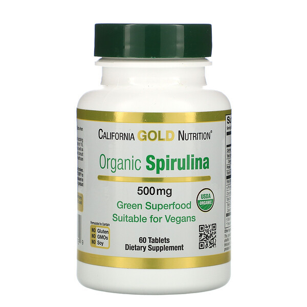 <img alt="California Gold Nutrition, Organic Spirulina, USDA Certified, 500 mg, 60 Tablets" title="California Gold Nutrition, Organic Spirulina, USDA Certified, 500 mg, 60 Tablets,898220011759"