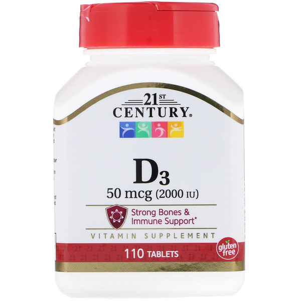 <img alt="21st Century, Vitamin D3, 50 mcg (2000 IU), 110 Tablets" title="21st Century, Vitamin D3, 50 mcg (2000 IU), 110 Tablets,740985271117"