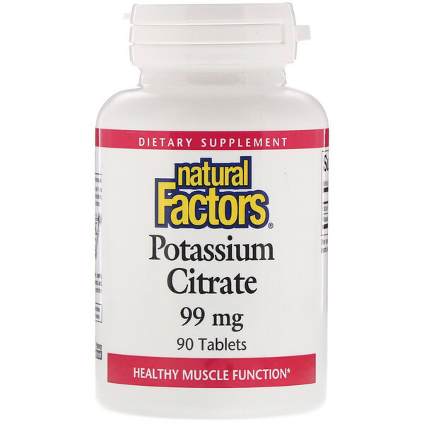 <img alt="Natural Factors, Potassium Citrate, 99 mg, 90 Tablets" title="Natural Factors, Potassium Citrate, 99 mg, 90 Tablets,068958016603"