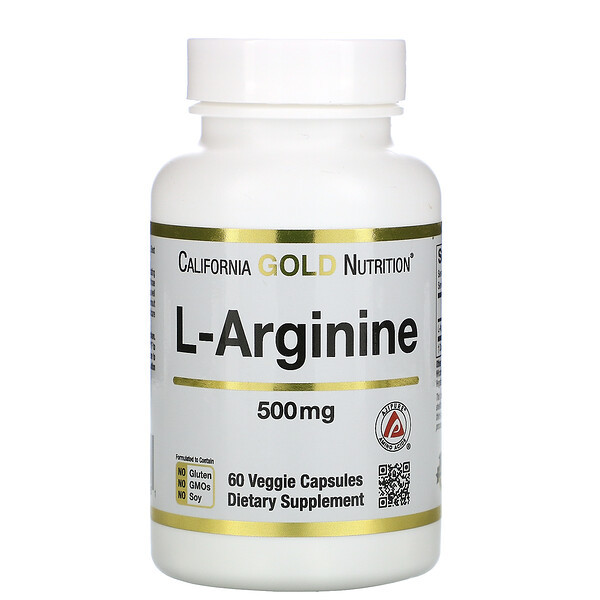 <img alt="California Gold Nutrition, L-Arginine, AjiPure, 500 mg, 60 Veggie Caps" title="California Gold Nutrition, L-Arginine, AjiPure, 500 mg, 60 Veggie Caps,898220011261"