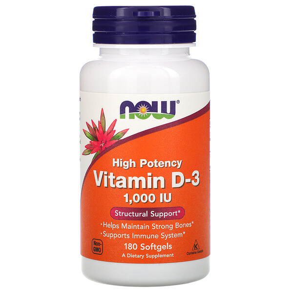 <img alt="Now Foods, Vitamin D-3 High Potency, 1,000 IU, 180 Softgels" title="Now Foods, Vitamin D-3 High Potency, 1,000 IU, 180 Softgels,733739003652"