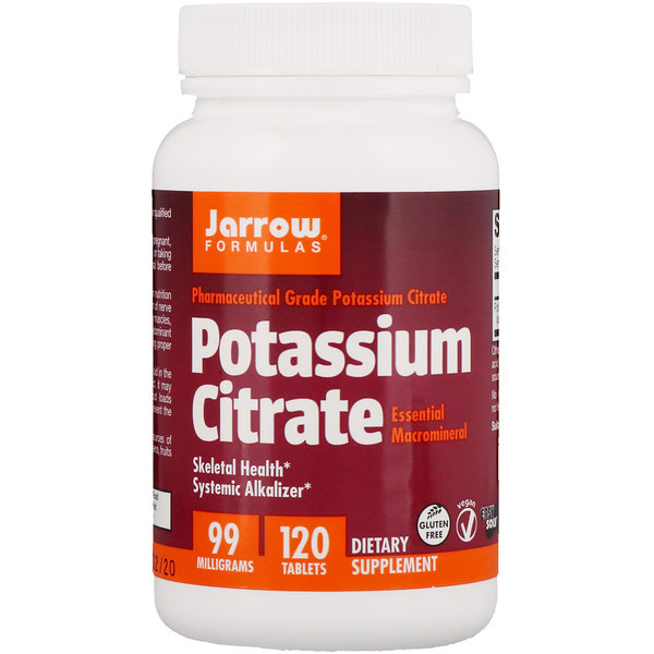 <img alt="Jarrow Formulas, Potassium Citrate, Skeletal Health, 99 mg, 120 Tablets" title="Jarrow Formulas, Potassium Citrate, Skeletal Health, 99 mg, 120 Tablets,790011130147"