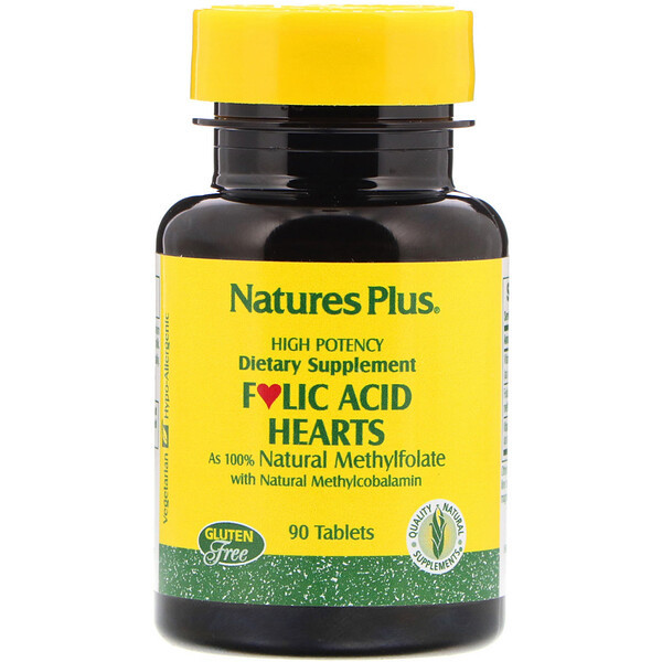 <img alt="Natures Plus, Folic Acid Hearts, 90 Tablets" title="Natures Plus, Folic Acid Hearts, 90 Tablets,097467017917"