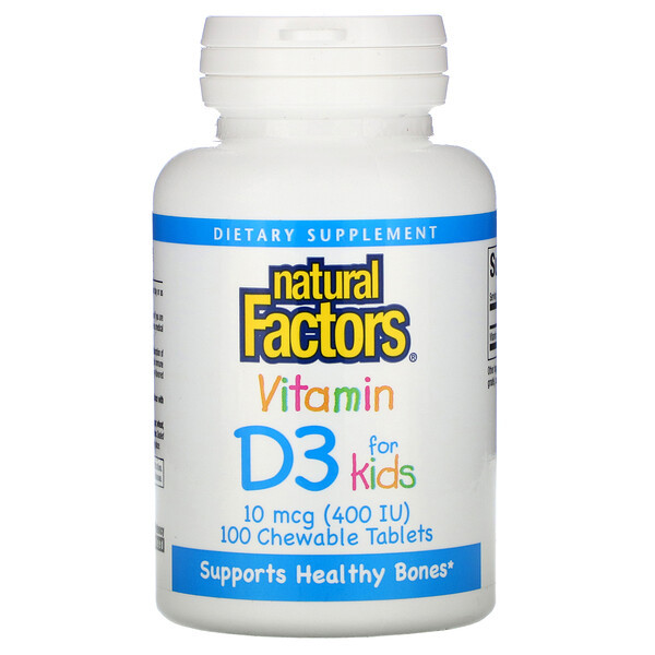 <img alt="Natural Factors, Vitamin D3, Strawberry Flavor, 400 IU, 100 Chewable Tablets" title="Natural Factors, Vitamin D3, Strawberry Flavor, 400 IU, 100 Chewable Tablets,068958010595"