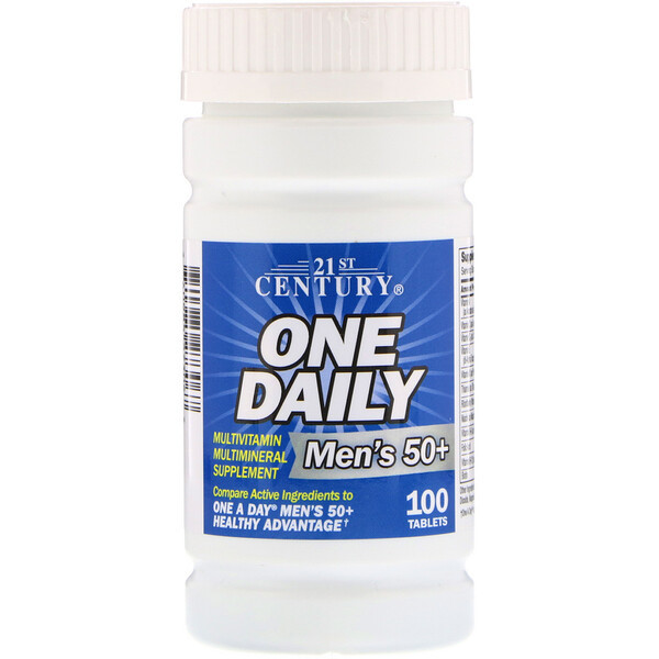 <img alt="21st Century, One Daily, Mens 50+, Multivitamin Multimineral, 100 Tablets" title="21st Century, One Daily, Mens 50+, Multivitamin Multimineral, 100 Tablets,740985273067"
