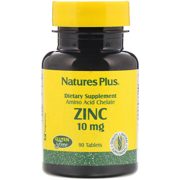 <img alt="Natures Plus, Zinc, 10 mg, 90 Tablets" title="Natures Plus, Zinc, 10 mg, 90 Tablets,097467036307"
