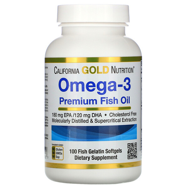 <img alt="California Gold Nutrition, Omega-3, Premium Fish Oil, 100 Fish Gelatin Softgels" title="California Gold Nutrition, Omega-3, Premium Fish Oil, 100 Fish Gelatin Softgels,898220009527"