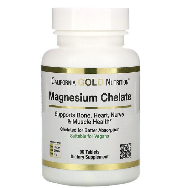 <img alt="California Gold Nutrition, Magnesium Chelate, 210 mg, 90 Tablets" title="California Gold Nutrition, Magnesium Chelate, 210 mg, 90 Tablets,898220012985"