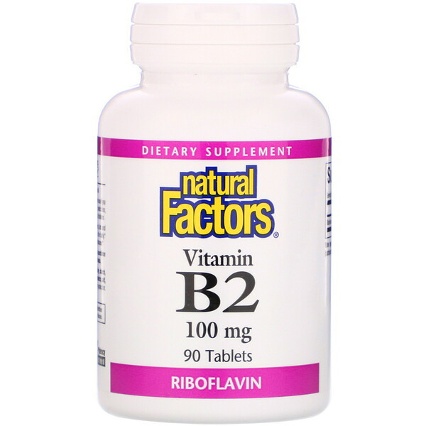 <img alt="Natural Factors, Vitamin B2 Riboflavin, 100 mg, 90 Tablets" title="Natural Factors, Vitamin B2 Riboflavin, 100 mg, 90 Tablets,068958012155"