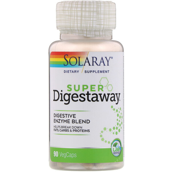 <img alt="Solaray, Super Digestaway, Digestive Enzyme Blend, 90 VegCaps" title="Solaray, Super Digestaway, Digestive Enzyme Blend, 90 VegCaps,076280048018"