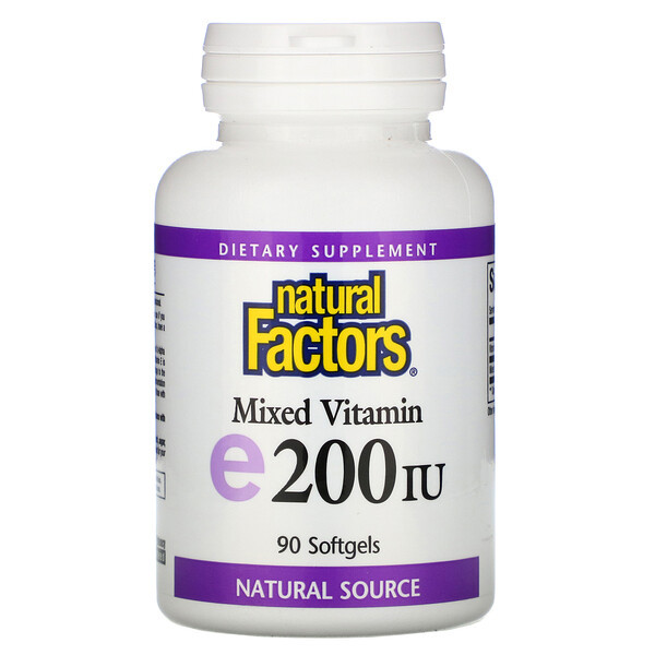 <img alt="Natural Factors, Mixed Vitamin E, 200 IU, 90 Softgels" title="Natural Factors, Mixed Vitamin E, 200 IU, 90 Softgels,068958014005"