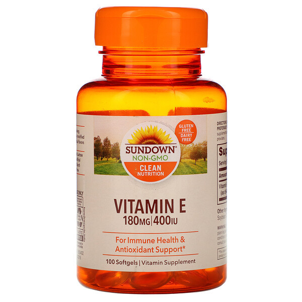 <img alt="Sundown Naturals, Vitamin E, 180 mg (400 IU), 100 Softgels" title="Sundown Naturals, Vitamin E, 180 mg (400 IU), 100 Softgels,030768032685"