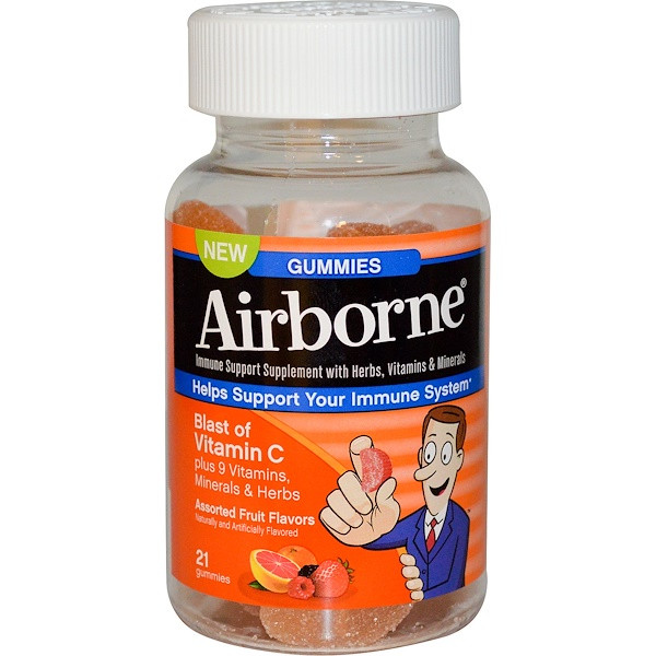 AirBorne, Blast of Vitamin C, Assorted Fruit Flavors, 21 Gummies