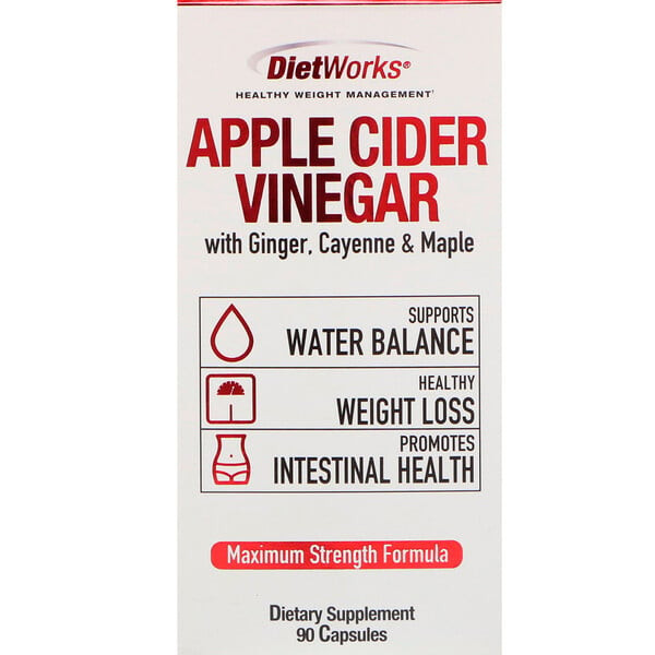 <img alt="DietWorks, Apple Cider Vinegar, 90 Capsules" title="DietWorks, Apple Cider Vinegar, 90 Capsules,035046101770"