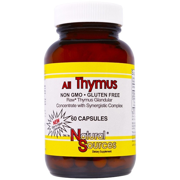 <img alt="Natural Sources, All Thymus, 60 Capsules" title="Natural Sources, All Thymus, 60 Capsules,726511253604"
