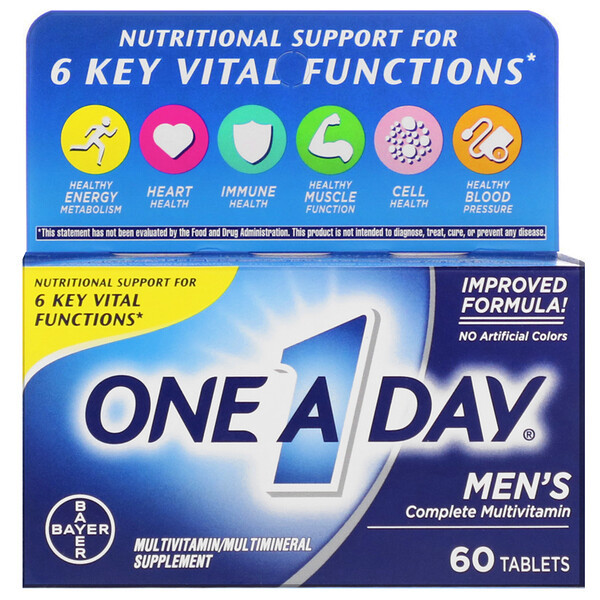 <img alt="One-A-Day, Mens Health Formula, Multivitamin/Multimineral, 60 Tablets" title="One-A-Day, Mens Health Formula, Multivitamin/Multimineral, 60 Tablets,016500080046"