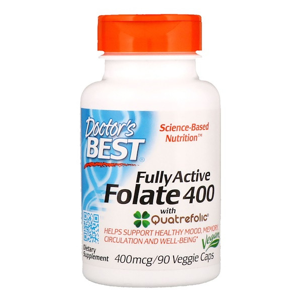 <img alt="Doctors Best, Fully Active Folate 400 with Quatrefolic, 400 mcg, 90 Veggie Caps" title="Doctors Best, Fully Active Folate 400 with Quatrefolic, 400 mcg, 90 Veggie Caps,753950002623"