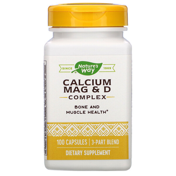 <img alt="Natures Way, Calcium Mag & D Complex, 100 Capsules" title="Natures Way, Calcium Mag & D Complex, 100 Capsules,033674414200"