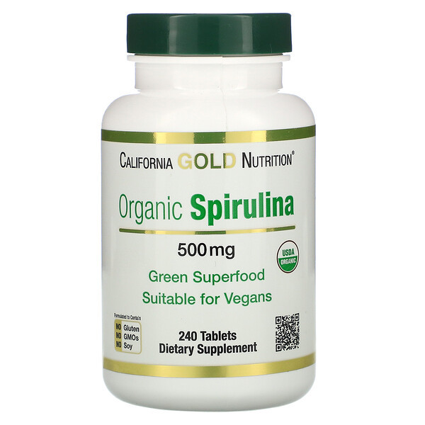 <img alt="California Gold Nutrition, Organic Spirulina, 500 mg, 240 Tablets" title="California Gold Nutrition, Organic Spirulina, 500 mg, 240 Tablets,898220013623"