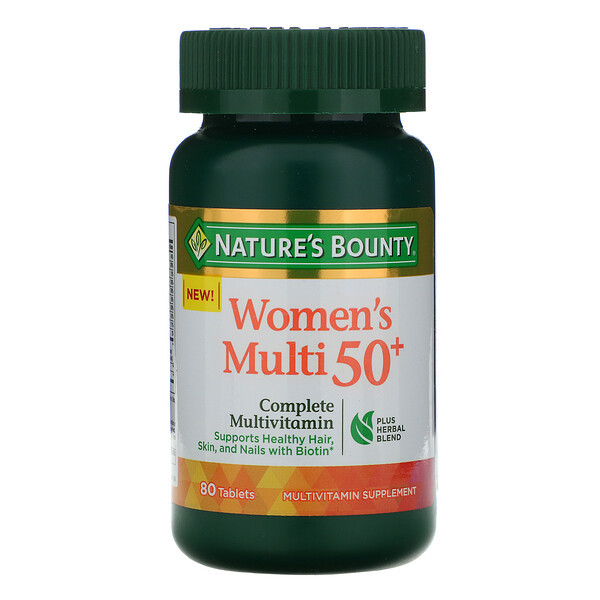 <img alt="Natures Bounty, Womens Multi 50+, Complete Multivitamin, 80 Tablets" title="Natures Bounty, Womens Multi 50+, Complete Multivitamin, 80 Tablets,074312004971"