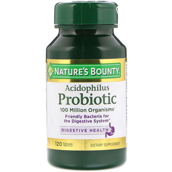 <img alt="Natures Bounty, Acidophilus Probiotic, 120 Tablets" title="Natures Bounty, Acidophilus Probiotic, 120 Tablets,074312026102"