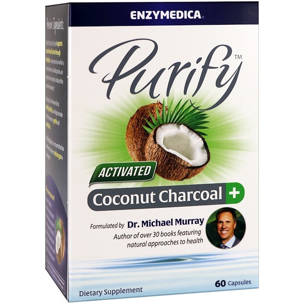 <img alt="Enzymedica, Purify, Activated Coconut Charcoal+, 60 Capsules" title="Enzymedica, Purify, Activated Coconut Charcoal+, 60 Capsules,670480100653"