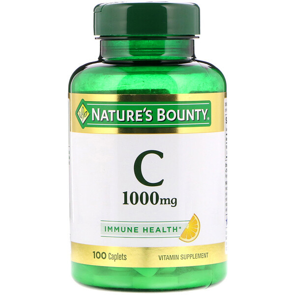 <img alt="Natures Bounty, Vitamin C, 1000 mg, 100 Caplets" title="Natures Bounty, Vitamin C, 1000 mg, 100 Caplets,074312017070"