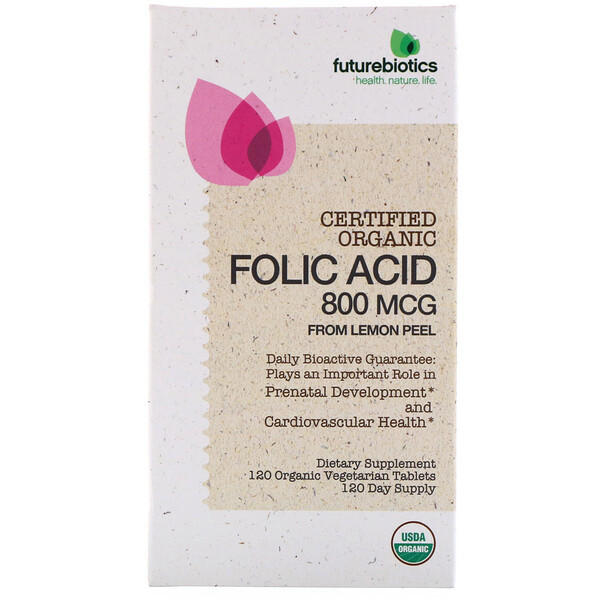 <img alt="FutureBiotics, Folic Acid From Lemon Peel, 800 mcg, 120 Organic Vegetarian Tablets" title="FutureBiotics, Folic Acid From Lemon Peel, 800 mcg, 120 Organic Vegetarian Tablets,049479035182"