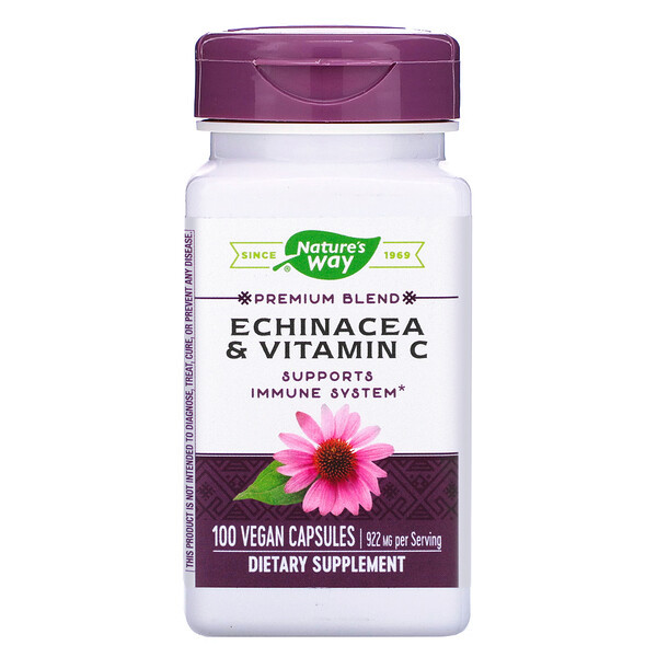 <img alt="Natures Way, Echinacea & Vitamin C, 100 Capsules" title="Natures Way, Echinacea & Vitamin C, 100 Capsules,033674004173"