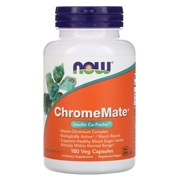 <img alt="Now Foods, ChromeMate, 180 Veg Capsules" title="Now Foods, ChromeMate, 180 Veg Capsules,733739014177"