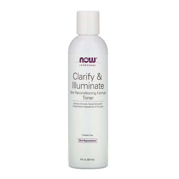 Now Foods, Solutions, Clarify & Illuminate Toner, 8 fl oz (237 ml)
