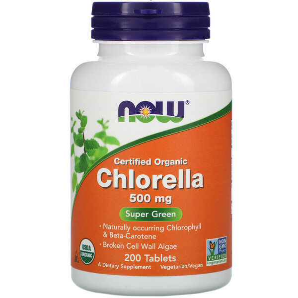 <img alt="Now Foods, Certified Organic Chlorella, 500 mg, 200 Tablets" title="Now Foods, Certified Organic Chlorella, 500 mg, 200 Tablets,733739026316"