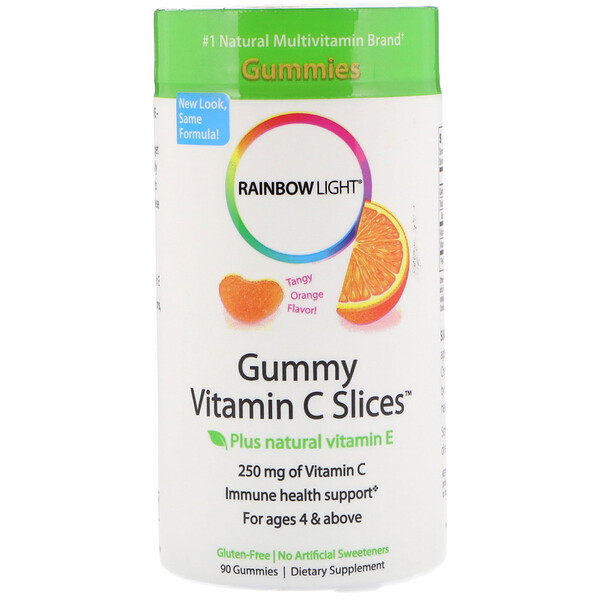 <img alt="Rainbow Light, Gummy Vitamin C Slices, Tangy Orange Flavor, 90 Gummies" title="Rainbow Light, Gummy Vitamin C Slices, Tangy Orange Flavor, 90 Gummies,021888120338"