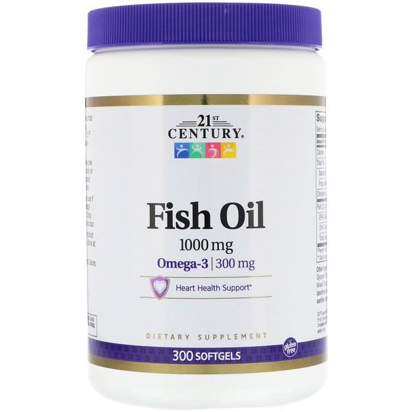 <img alt="21st Century, Fish Oil, 1,000 mg, 300 Softgels" title="21st Century, Fish Oil, 1,000 mg, 300 Softgels,740985229217"