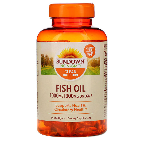 <img alt="Sundown Naturals, Fish Oil, 1000 mg, 144 Softgels" title="Sundown Naturals, Fish Oil, 1000 mg, 144 Softgels,030768123369"