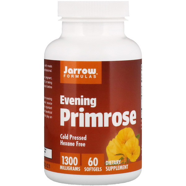 <img alt="Jarrow Formulas, Evening Primrose, 1300 mg, 60 Softgels" title="Jarrow Formulas, Evening Primrose, 1300 mg, 60 Softgels,790011090021"