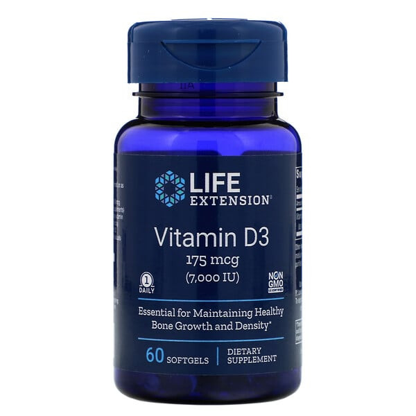 <img alt="Life Extension, Vitamin D3, 7,000 IU, 60 Softgels" title="Life Extension, Vitamin D3, 7,000 IU, 60 Softgels,737870171867"