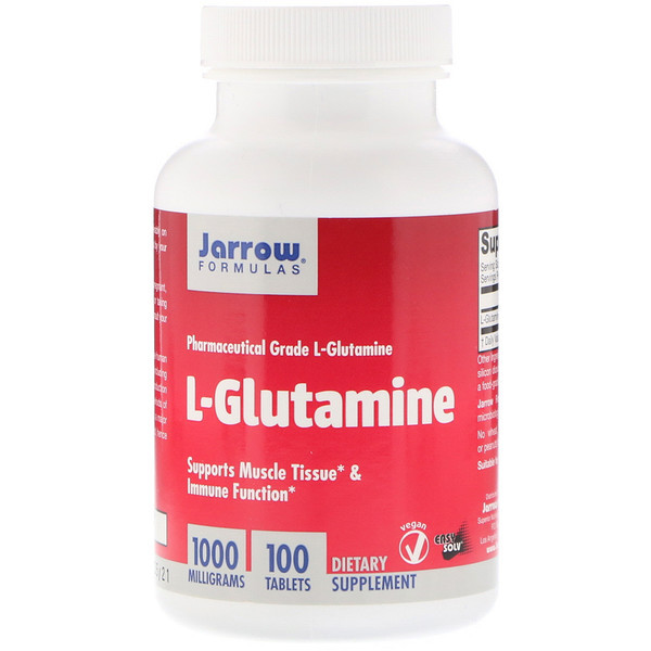 <img alt="Jarrow Formulas, L-Glutamine, 1000 mg, 100 Tablets" title="Jarrow Formulas, L-Glutamine, 1000 mg, 100 Tablets,790011150336"